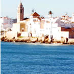 Blick auf Sitges vom Resort aus